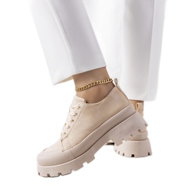 BM Beige sneakers på Dearth platformen