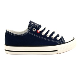News Ungdom Sneakers Tied Navy Blue 8SP30-4723 blå