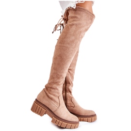 PS1 Dame ruskindsstøvler Beige Cheera Workers