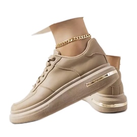 Brune Staplet sneakers khaki grøn