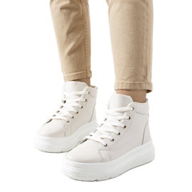 Beige ankelhøje sneakers fra Nandew
