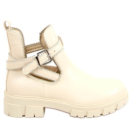 Udskårne støvler Korina Beige