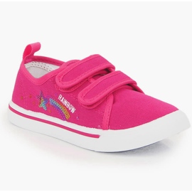 Pink Atletico pigesneakers med velcro lyserød