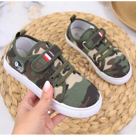 Atletico velcro velcro børnesneakers grøn