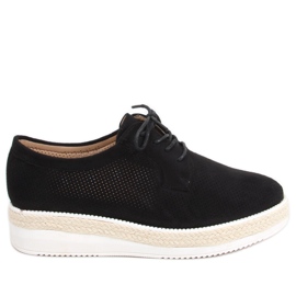Guermo Black espadrilles snørede loafers sort