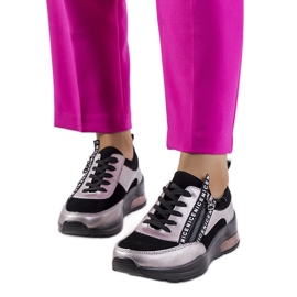 Sorte Belita sneakers i læder grå