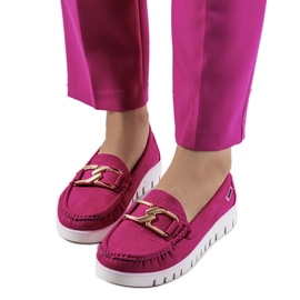 Pink loafers på Campini platformen violet