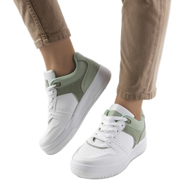 Grønne damesneakers Lins hvid