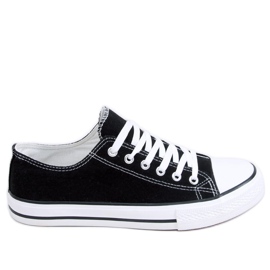Basic sorte klassiske sneakers til kvinder