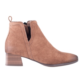Vinceza-støvler i beige ruskind