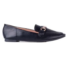 Klassiske Shelovet-moccasiner til kvinder med ornament sort