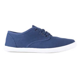 Lette Shelovet sneakers i marineblåt stof til kvinder