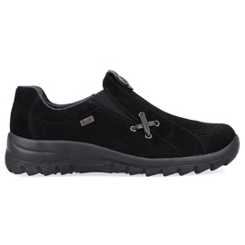 Lædersko, slip-on sorte Rieker L7171-00