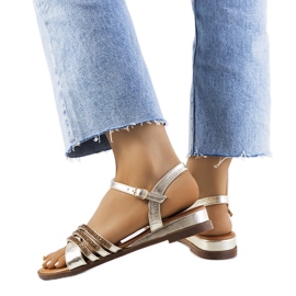 Gold Parade Rhinestone sandaler gylden