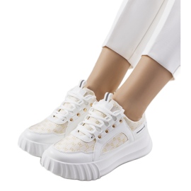 Beige Heleno sneakers hvid