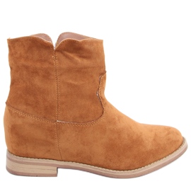 Støvler på en skjult Deer Camel kilehæl brun