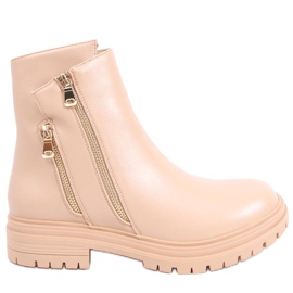 Janine flade damestøvler beige