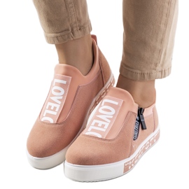 Lovelo pink slip-on sneakers lyserød