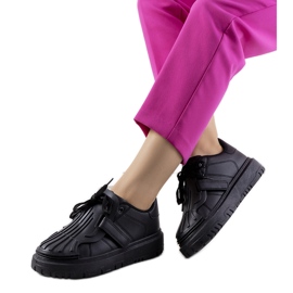 Sorte velcro sneakers fra Pates