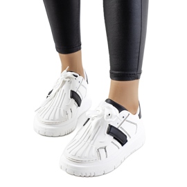 Hvide velcro sneakers fra Pates