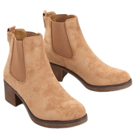 Lavhælede Chelsea-støvler Samara Khaki beige