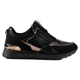 Damesneakers på Shelovet platformen sorte