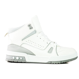 Høje sneakers Shelovet grå og hvid