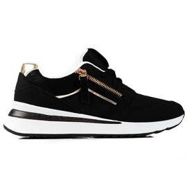 Sorte Shelovet damesneakers med hvid sål