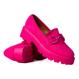 Moderigtige dame loafers på fuchsia Vinceza platform lyserød