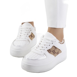 Luzia hvide sneakers til kvinder brun