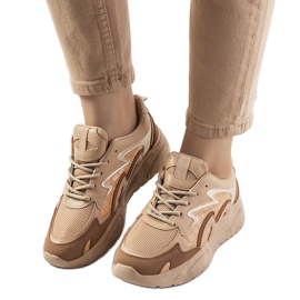 Brito brune sneakers beige
