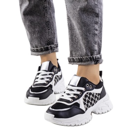 Sorte og hvide Florival sneakers til kvinder