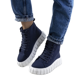 BM Marineblå sneakers på Horizo-platformen