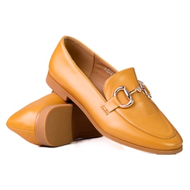 Elegante Shelovet brune loafers til kvinder med lave hæle