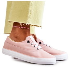 Sneakers i stof til kvinder Big Star KK274020 Nude lyserød