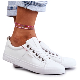 Lave lædersneakers til kvinder Big Star KK274005 Hvid