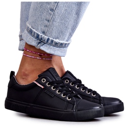 Lave Sneakers i læder til kvinder Big Star KK274006 Sort