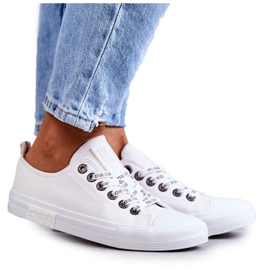 Dame lædersneakers Big Star KK274105 Hvid
