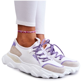 Damesneakers Memory Foam System Big Star KK274029 Hvid violet