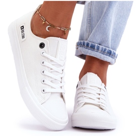 Sneakers i lavt materiale til kvinder Big Star KK274008 Hvid