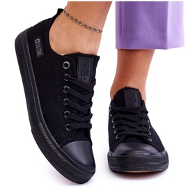 Sneakers i lavt materiale til kvinder Big Star KK274009 Sort
