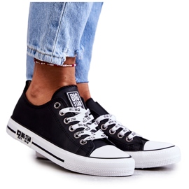 Dame læder sneakers Big Star KK274096 Sort
