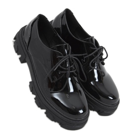 PA1 Tekla Black Shing loafers med snøre sort