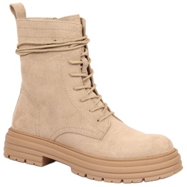S.Barski Trapper støvler, ruskind beige S. Barski