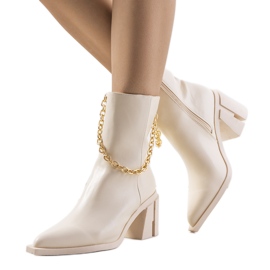 Massa beige cowboystøvler