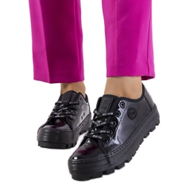Sortlakerede sneakers Big Star KK274044