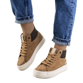 Brune isolerede sneakers Big Star II274145