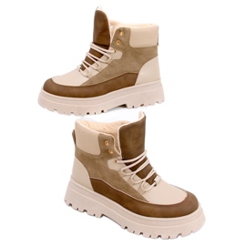 Snørestøvler Magnu Khaki beige brun