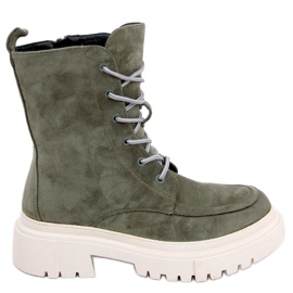 Roisin Green suede snørestøvler grøn