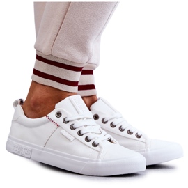 Sneakers i lavt materiale til kvinder Big Star KK274003 Hvid